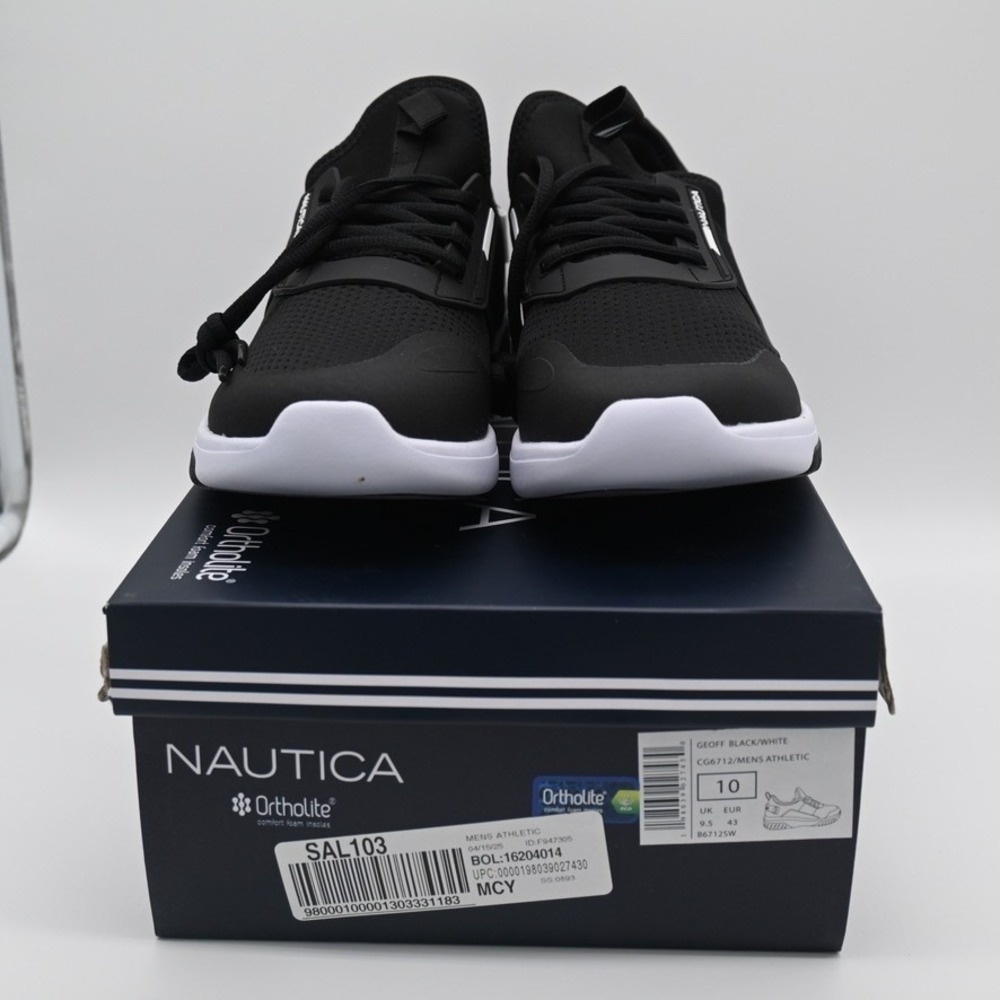 Nautica Athletic Men's Sneaker Black Color US 10 Lace- Up Fashion-Walking Shoe - Picture 2 of 9